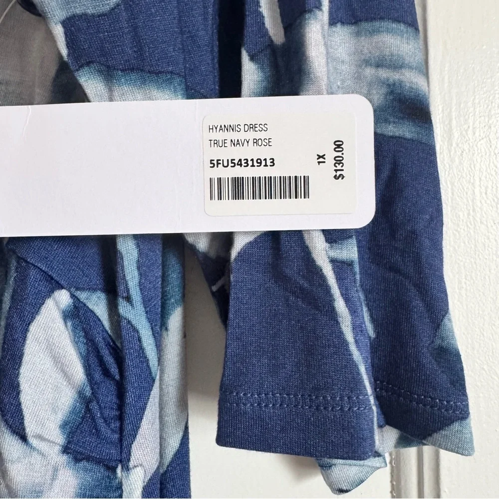 SOFT SURROUNDINGS NWT Hyannis Navy Floral Rose Casual Dress Size 1X Women’s - Picture 4 of 6